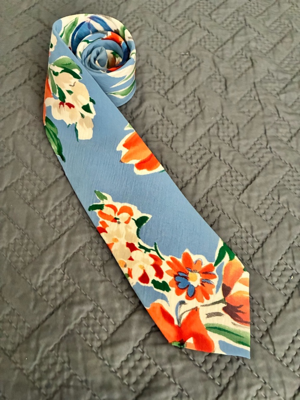 Ralph Lauren Purple Label Blue Floral Tie